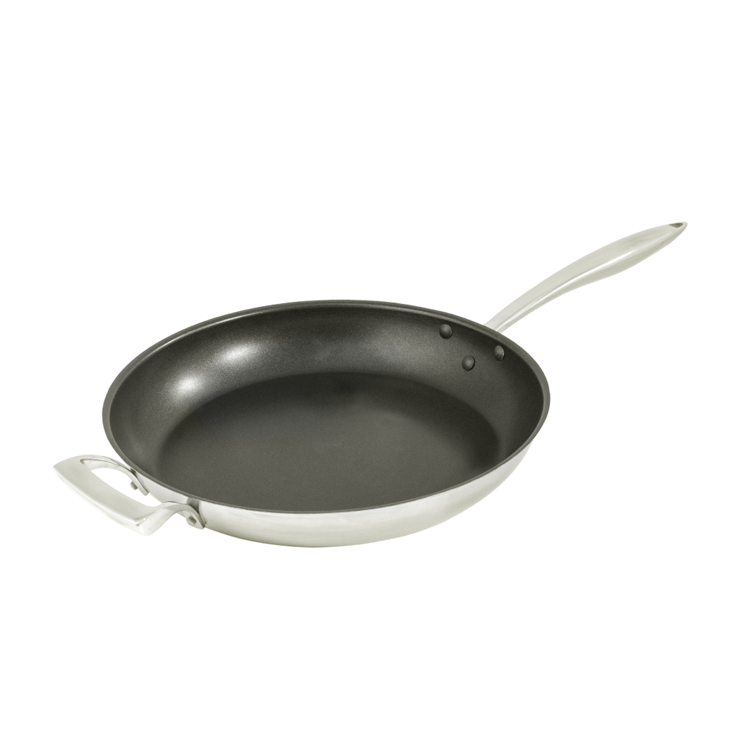 Browne Foodservice Thermalloy Excalibur 12.5" Stainless Steel Fry Pan Non-stick With Helper Handle (5724062)