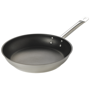 Browne Foodservice Thermalloy Stainless Steel Excalibur Coated Non Stick Fry Pan 12-1/2" (573778)