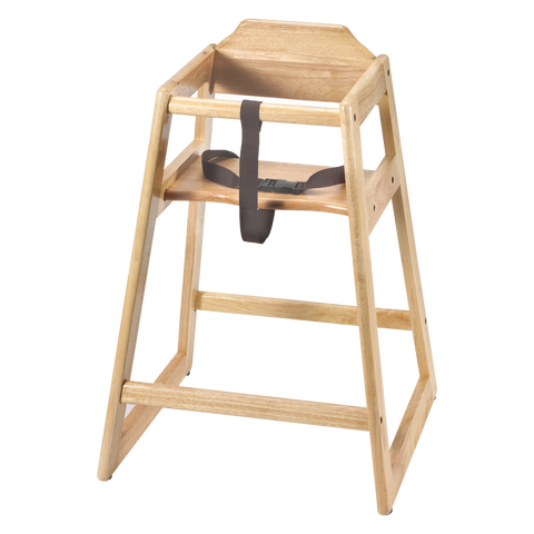 Browne Foodservice Natural Finish Wooden Highchair Unassembled (80973)