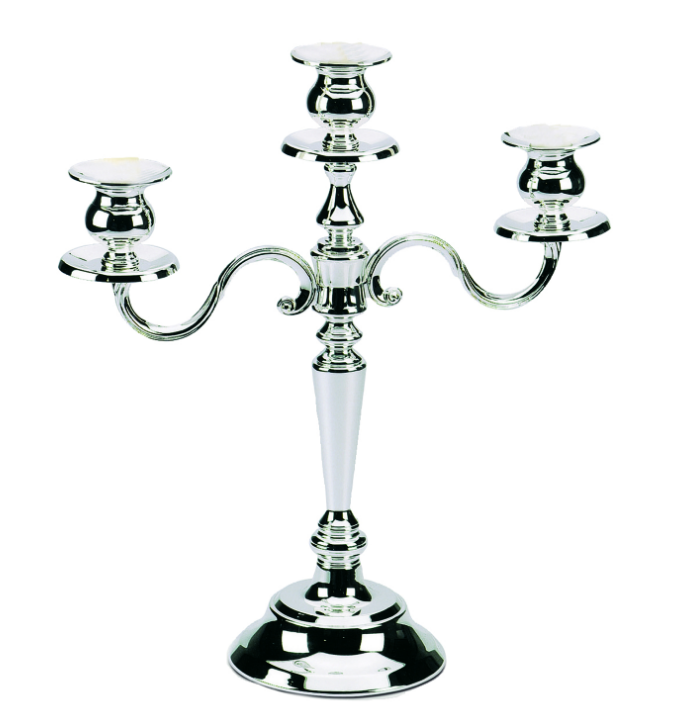 Candlestick Holder For 3 Candles Palace - Silver-plated By Mepra 207093